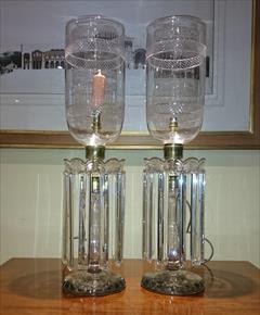 Antique Pair of Table Lanterns 6x 24 _8.JPG
